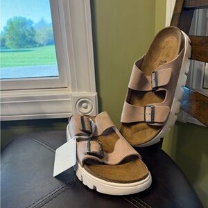 Birkenstock Beige Double Strap Sandals